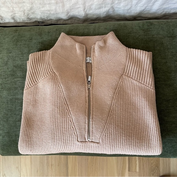 MANGO high neck sweater with zip in ecru size L worn once - Picture 2 of 5